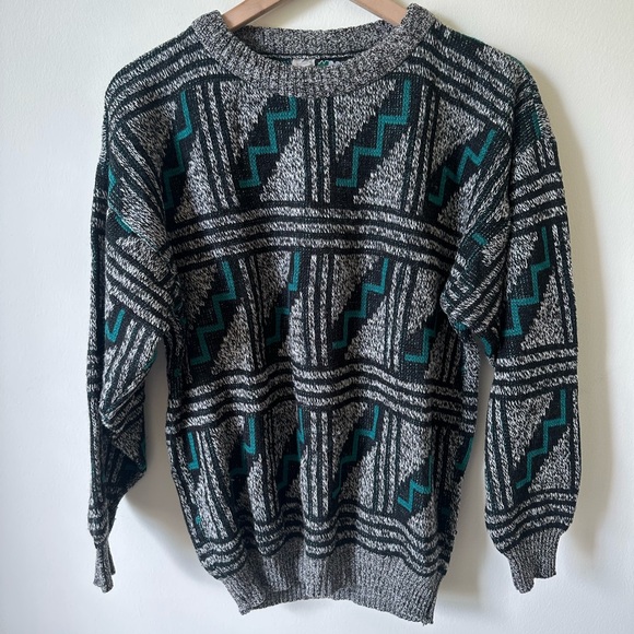 Vintage Other - Colore Italia Vintage Wool Blend Sweater Blue Gray